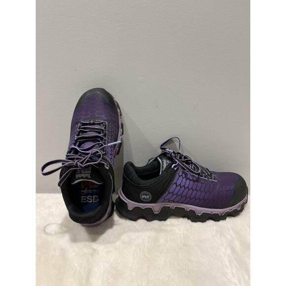 Women's Timberland PRO Powertrain Sport Alloy Toe Work Purple Sneaker Size 6W - Picture 5 of 11